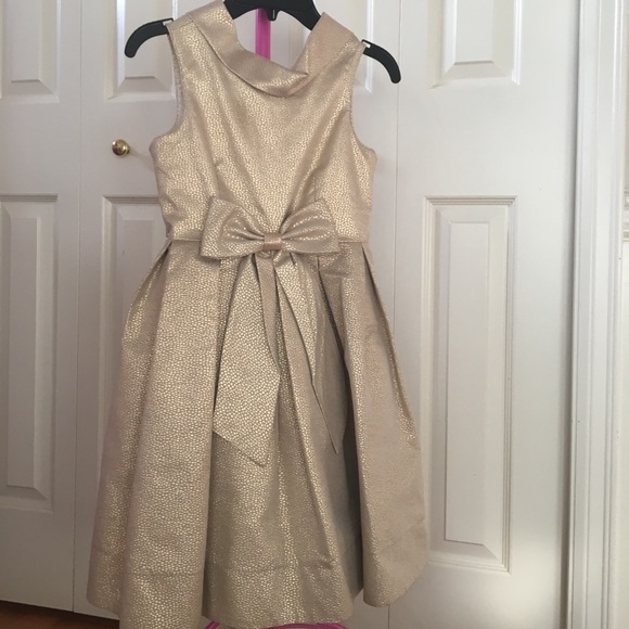 sachin and babi light blue dress Kleinfeld Girls Formal Dress Gold Size 4 wedding main image 1